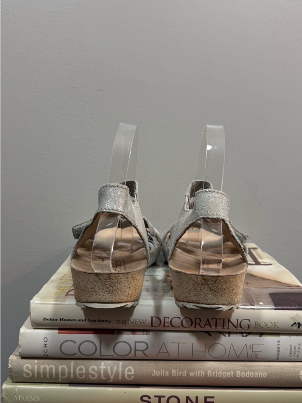 Josef Seibel Light Gray Suede Slingback Sandals Size 38 - Picture 10 of 14